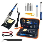 60W Soldering Iron Electric-Gun Adjustable Temperature Welding Solder-Wire Kit O8B5